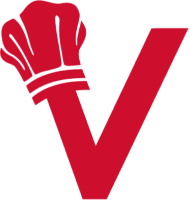 Vicky Bakery V chef-hat logo
